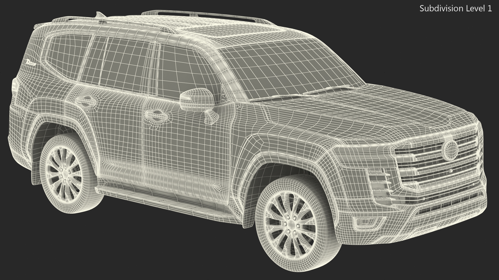 3D model Toyota Land Cruiser 2022 Light On Rigged