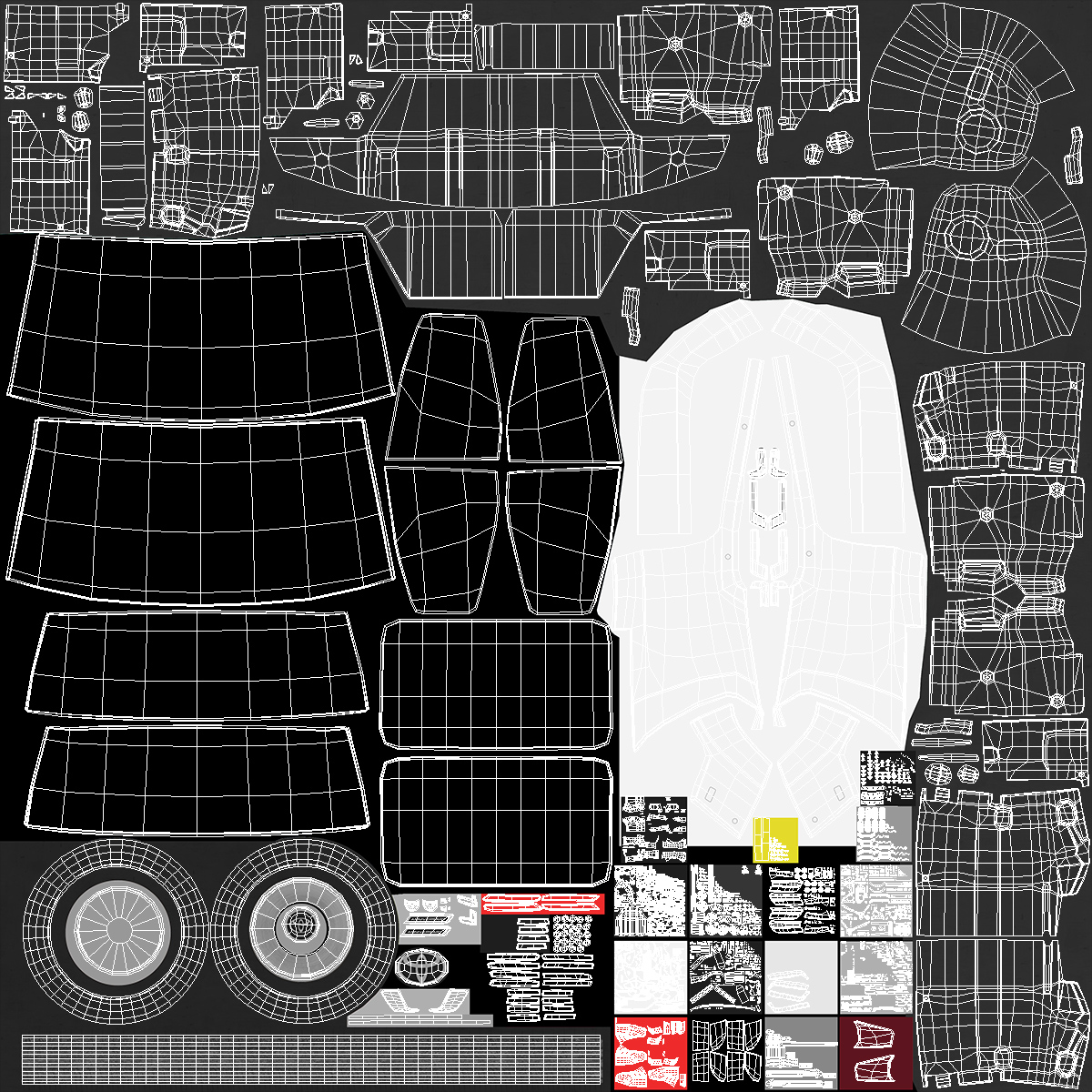 3D model Toyota Land Cruiser 2022 Light On Rigged