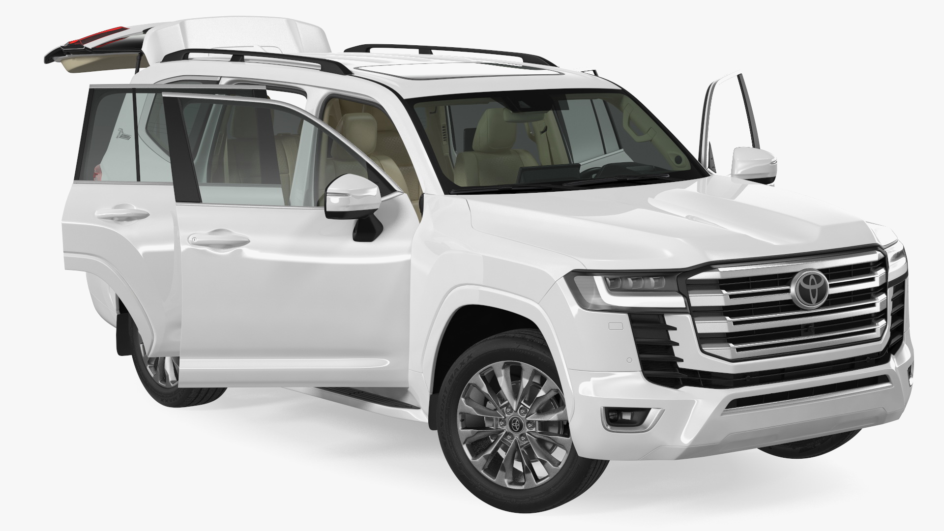 3D model Toyota Land Cruiser 2022 Light On Rigged