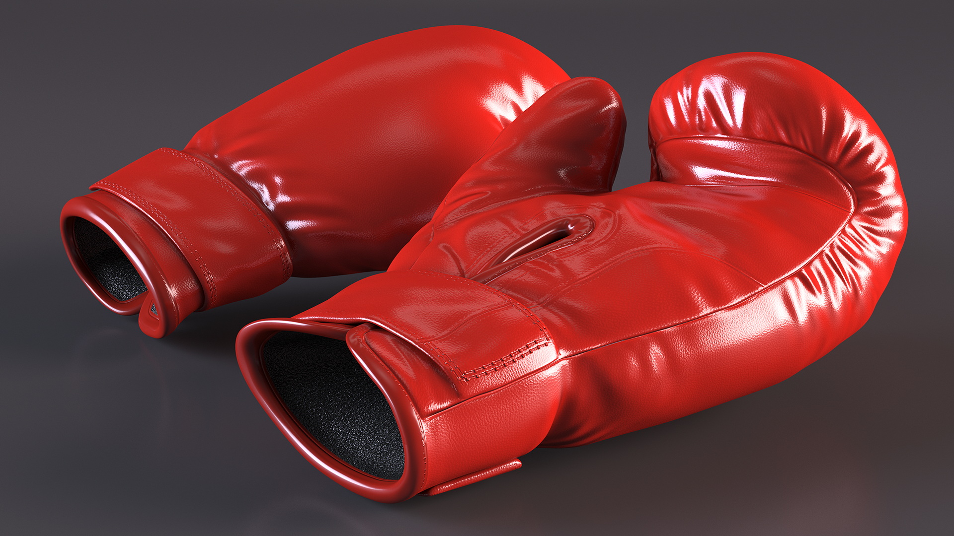 3D model Pair Of Red Boxing Gloves