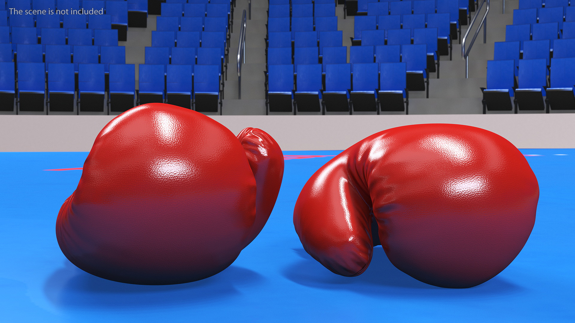 3D model Pair Of Red Boxing Gloves