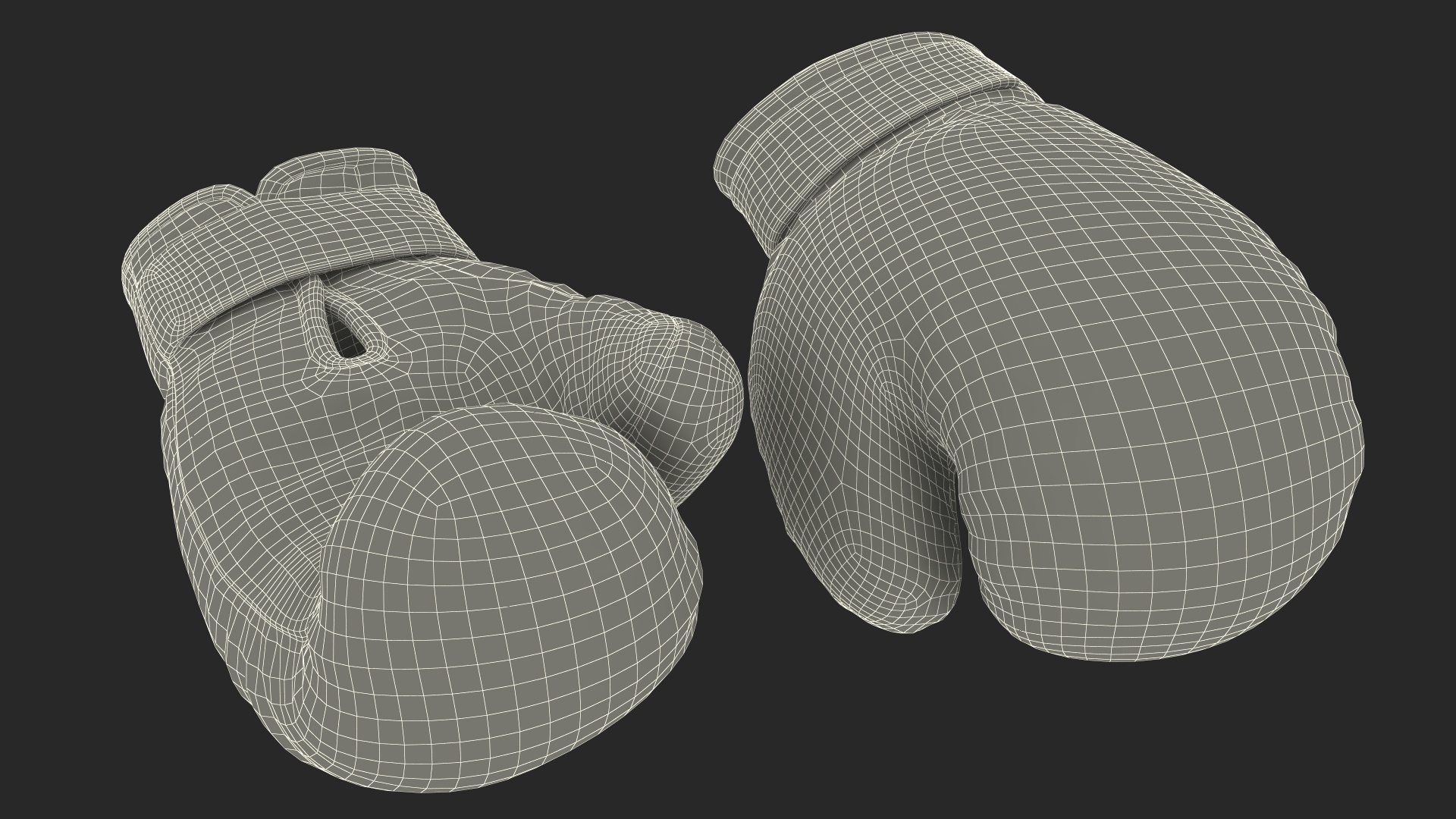 3D model Pair Of Red Boxing Gloves