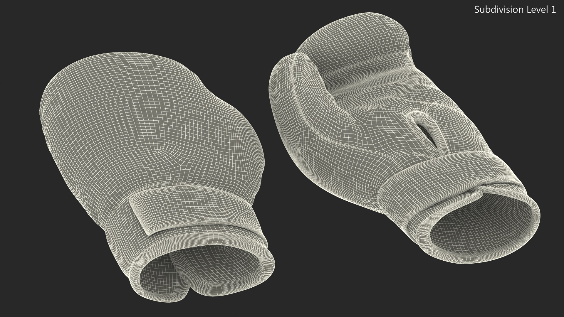 3D model Pair Of Red Boxing Gloves