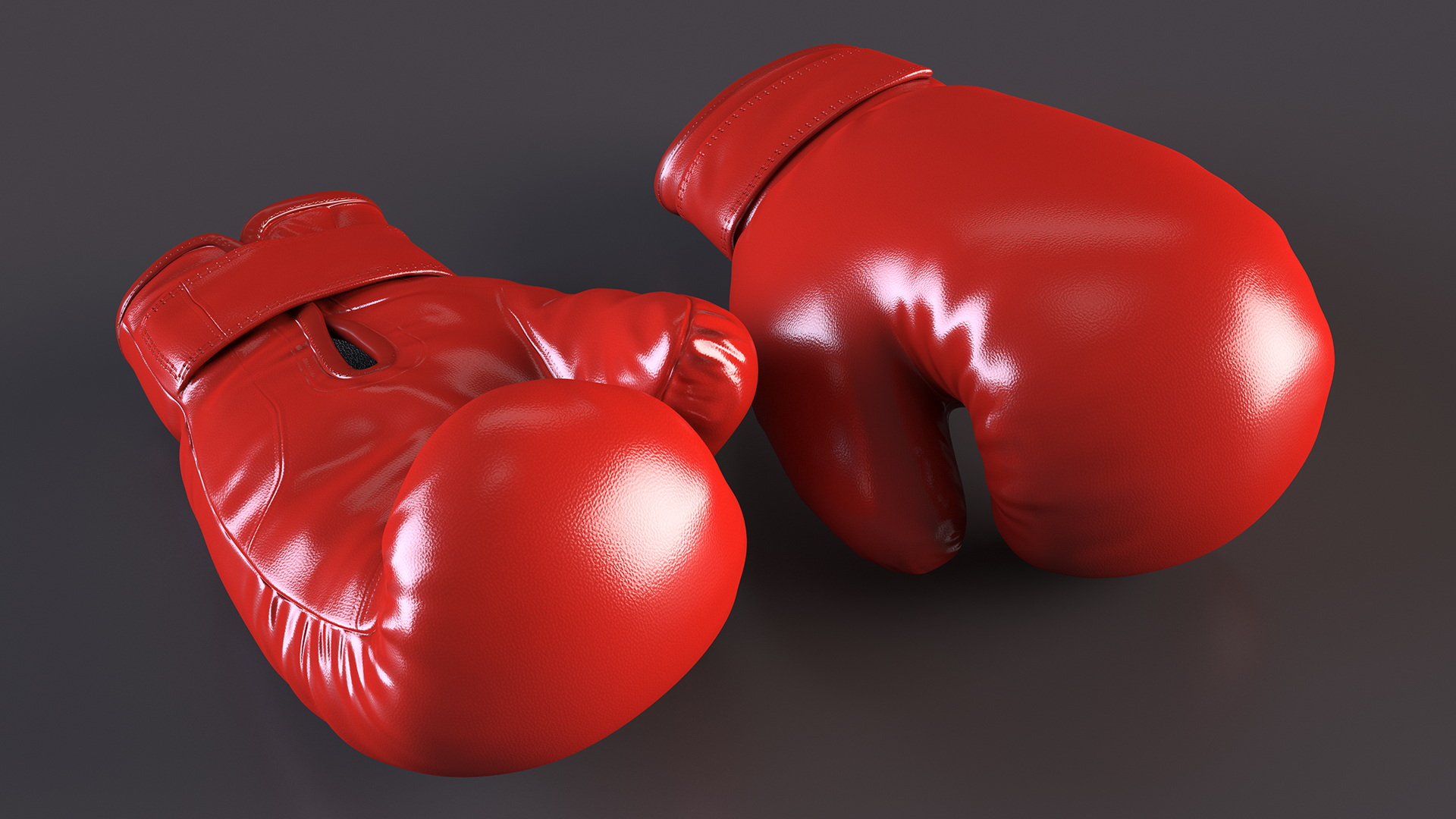 3D model Pair Of Red Boxing Gloves
