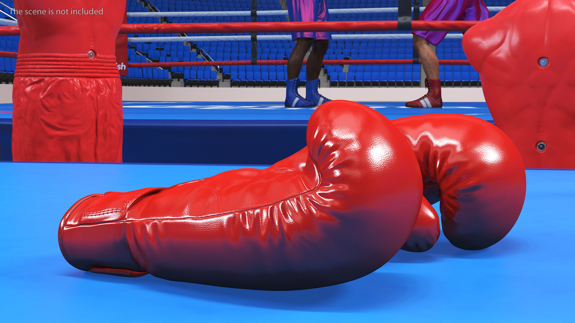 3D model Pair Of Red Boxing Gloves