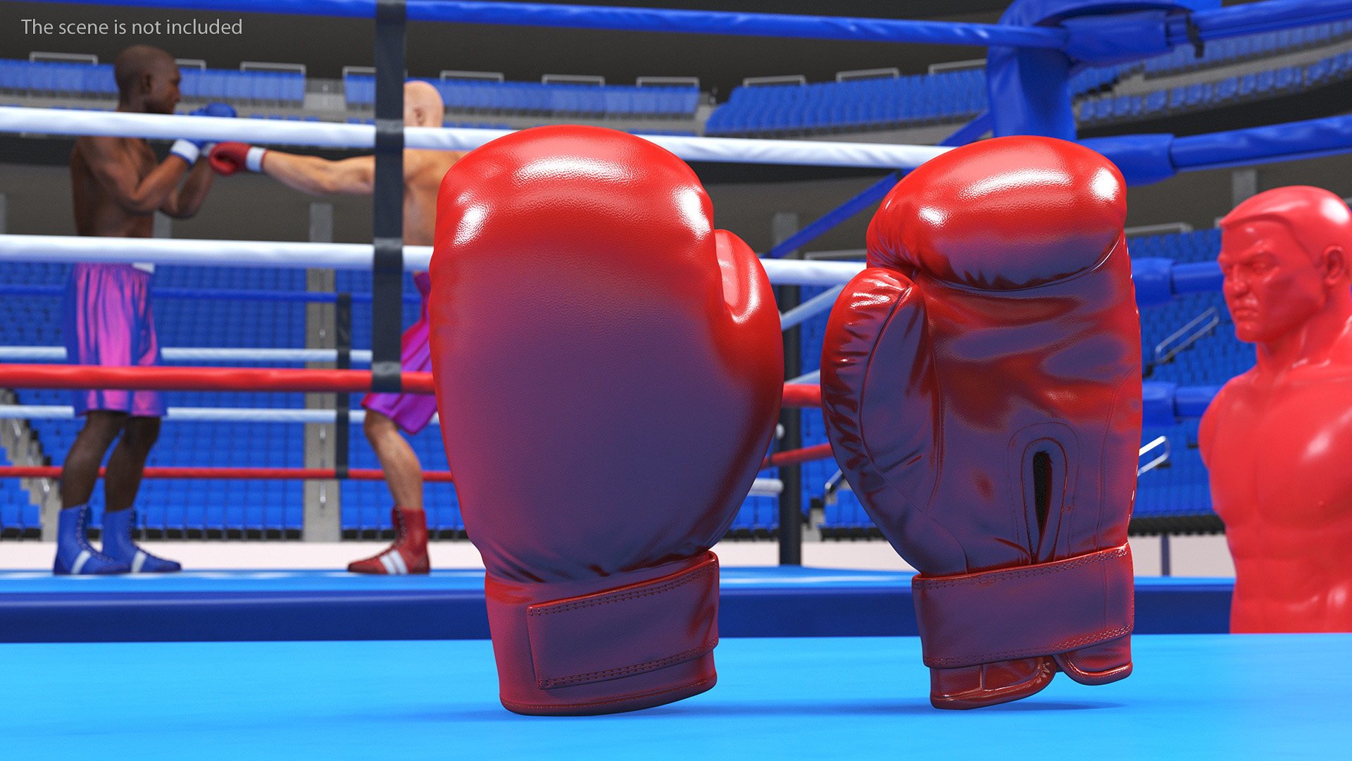 3D model Pair Of Red Boxing Gloves