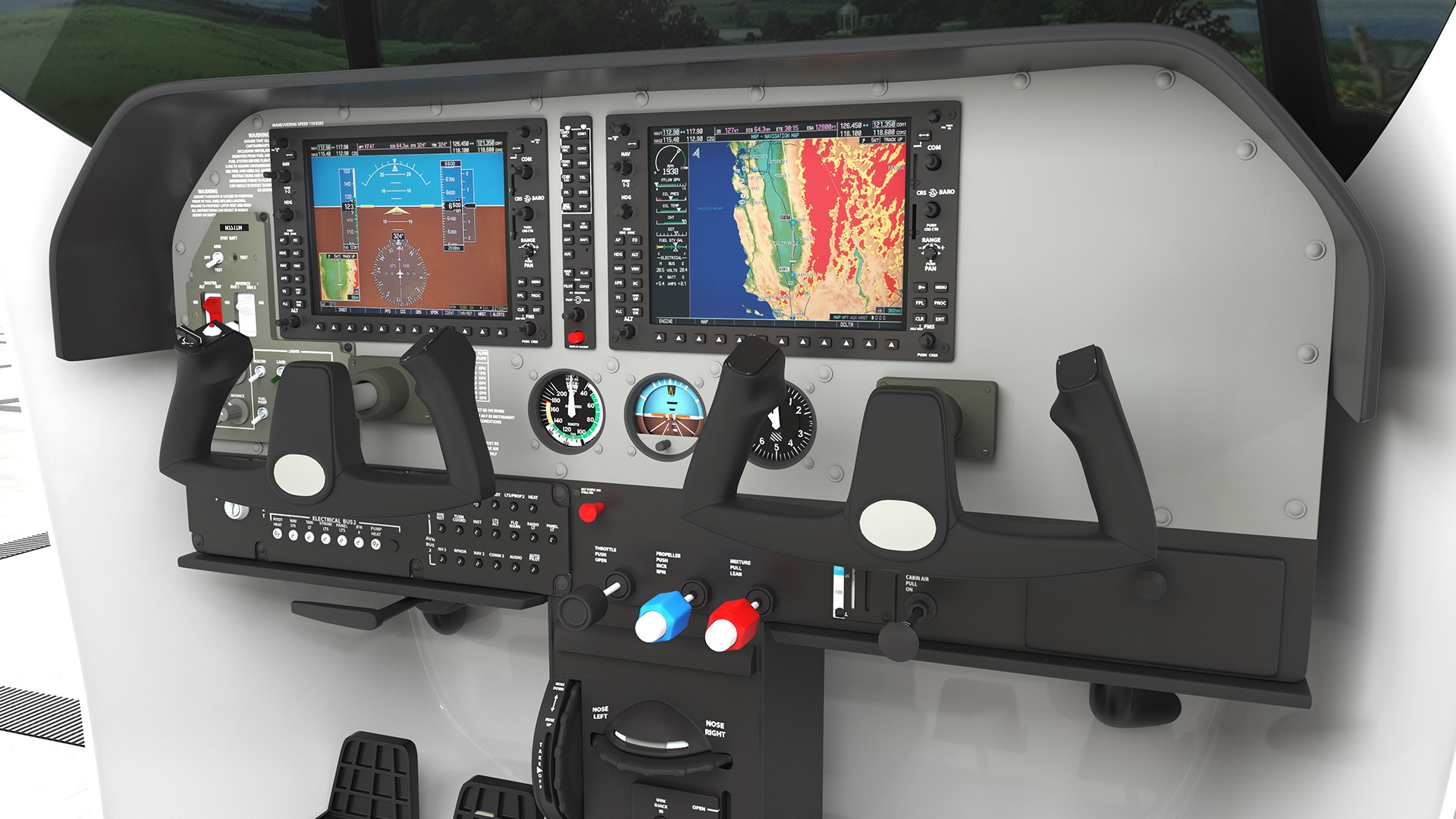 Flight Simulator Sennheiser BOT SC07 Rigged for Maya 3D