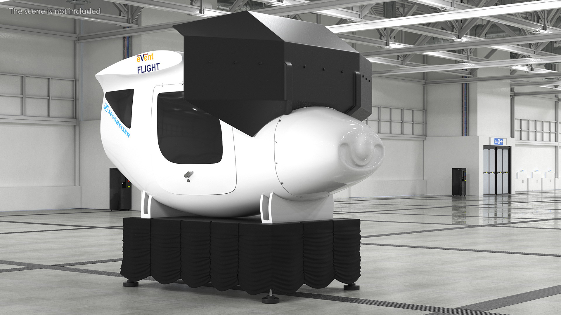 Flight Simulator Sennheiser BOT SC07 Rigged for Maya 3D