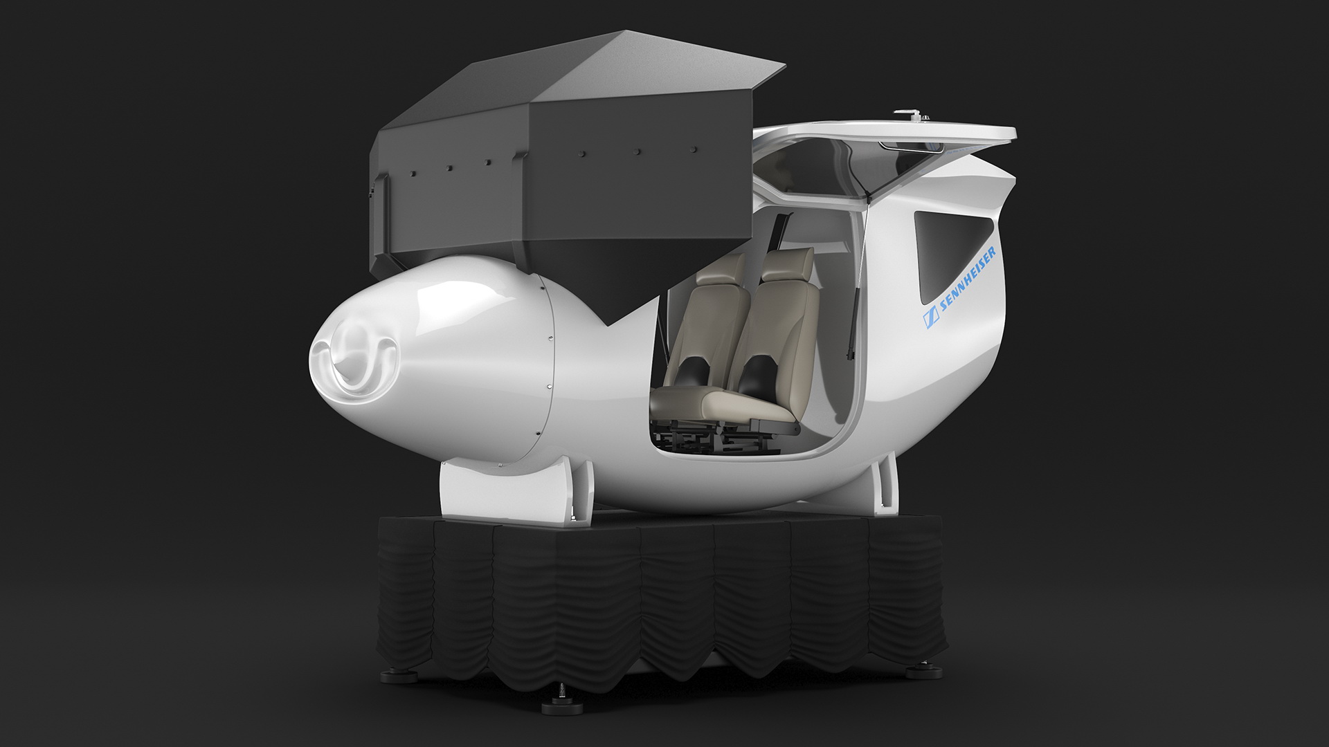 Flight Simulator Sennheiser BOT SC07 Rigged for Maya 3D