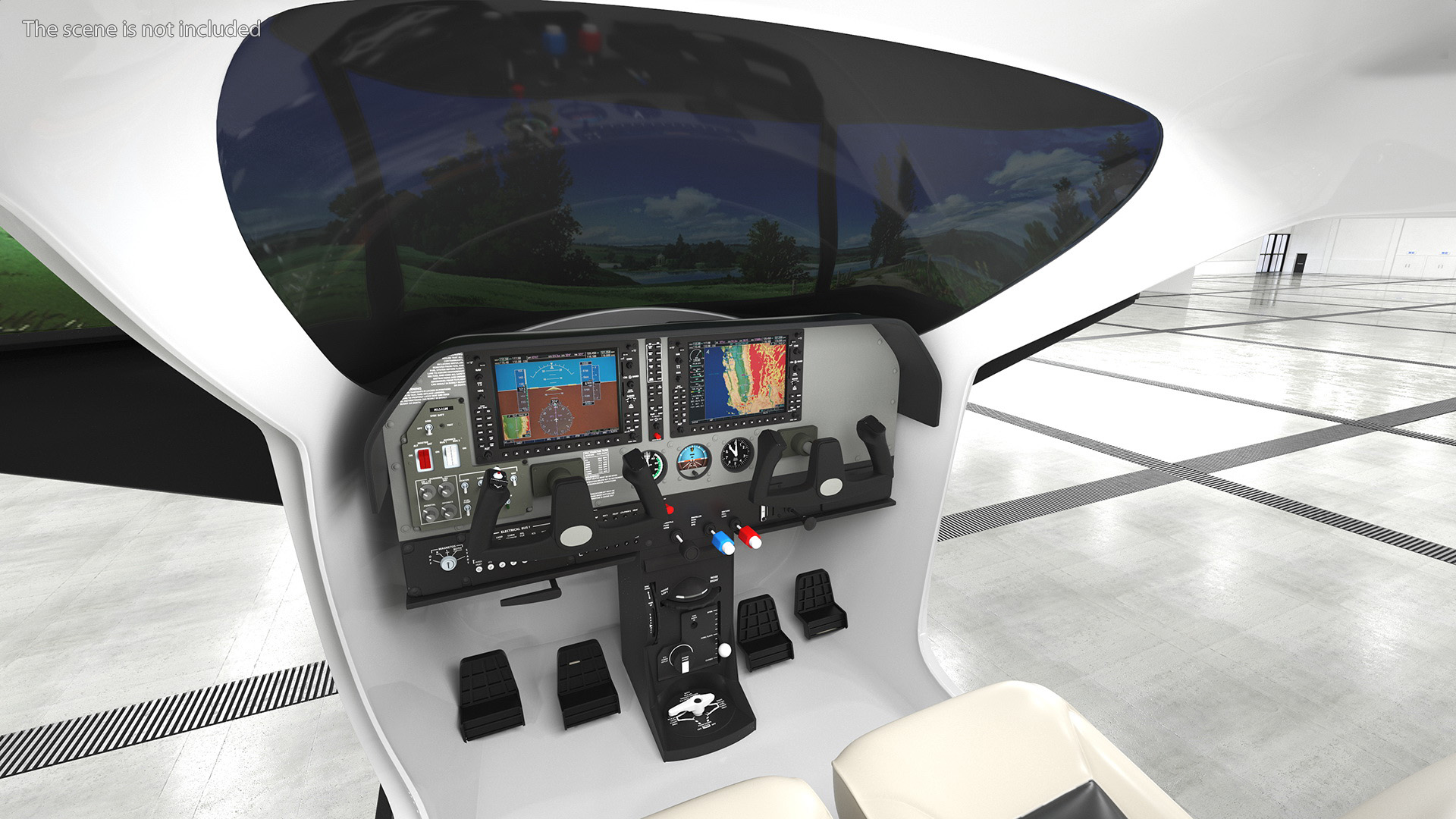 Flight Simulator Sennheiser BOT SC07 Rigged for Maya 3D