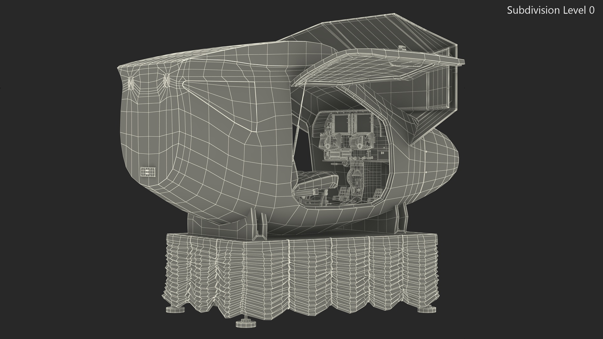 Flight Simulator Sennheiser BOT SC07 Rigged for Maya 3D