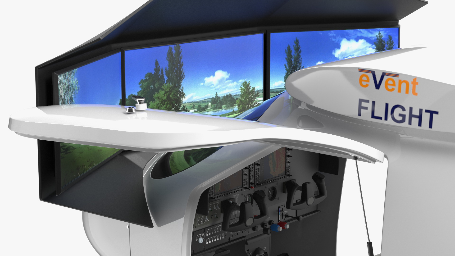 Flight Simulator Sennheiser BOT SC07 Rigged for Maya 3D