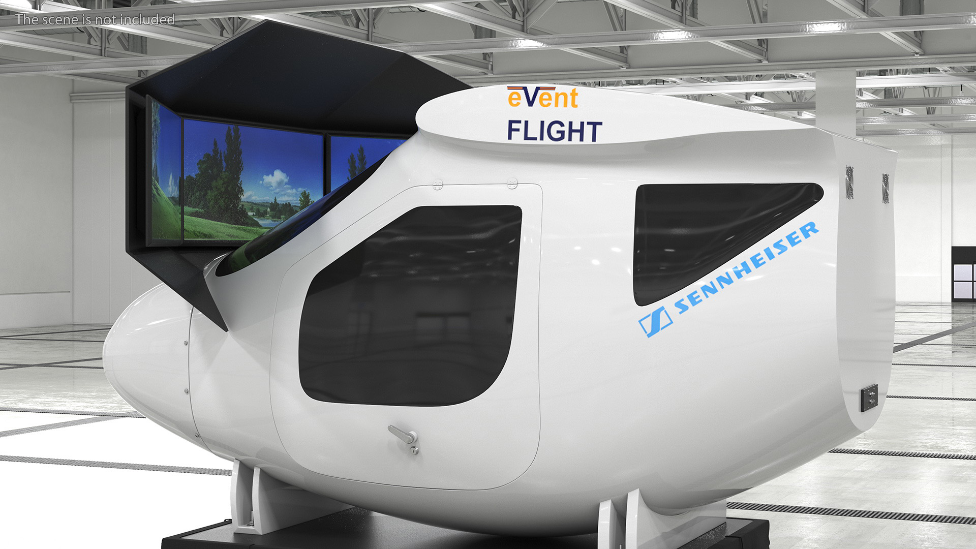 Flight Simulator Sennheiser BOT SC07 Rigged for Maya 3D