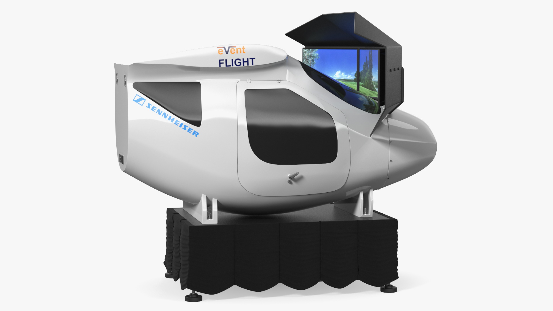Flight Simulator Sennheiser BOT SC07 Rigged for Maya 3D