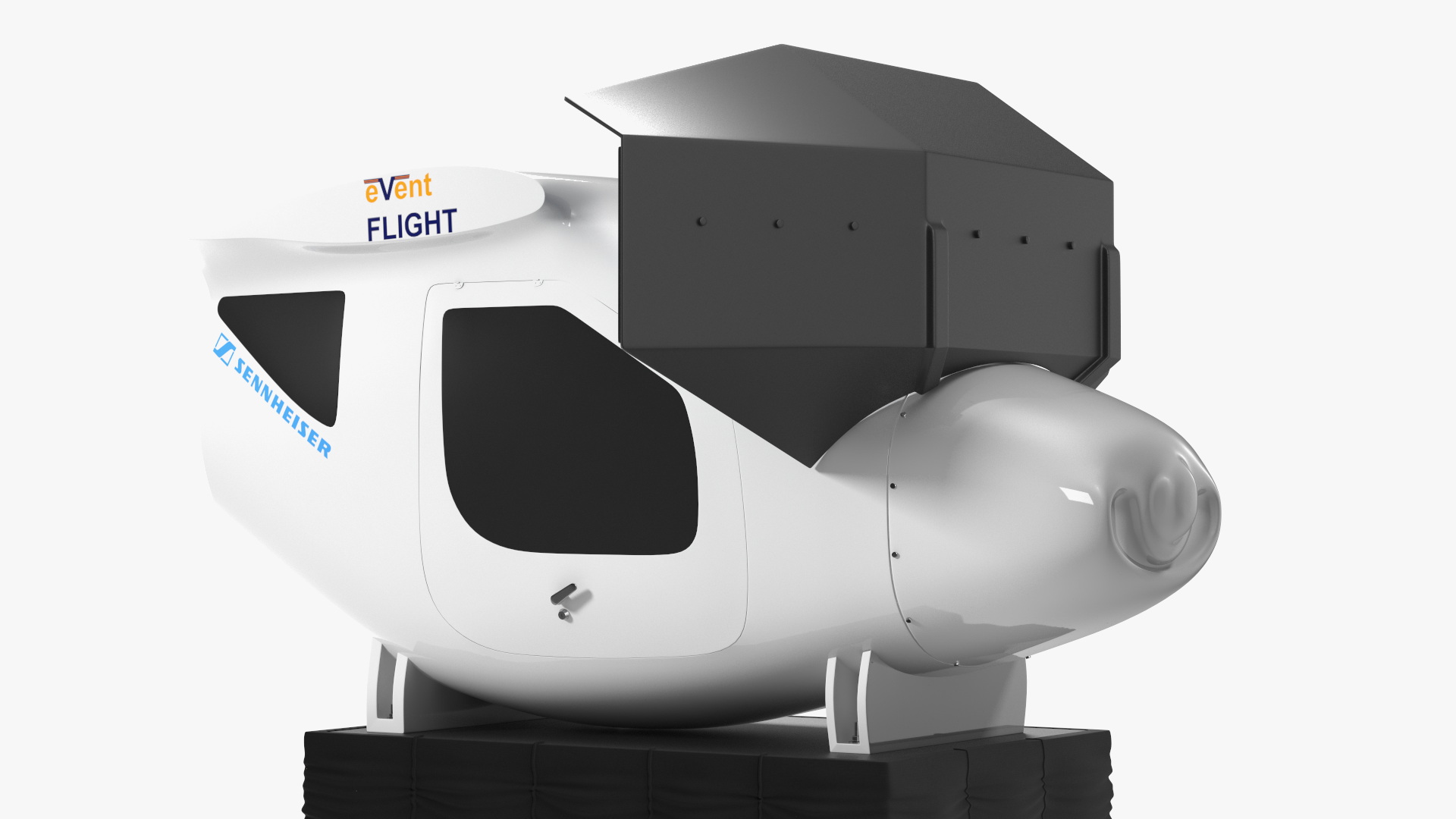 Flight Simulator Sennheiser BOT SC07 Rigged for Maya 3D