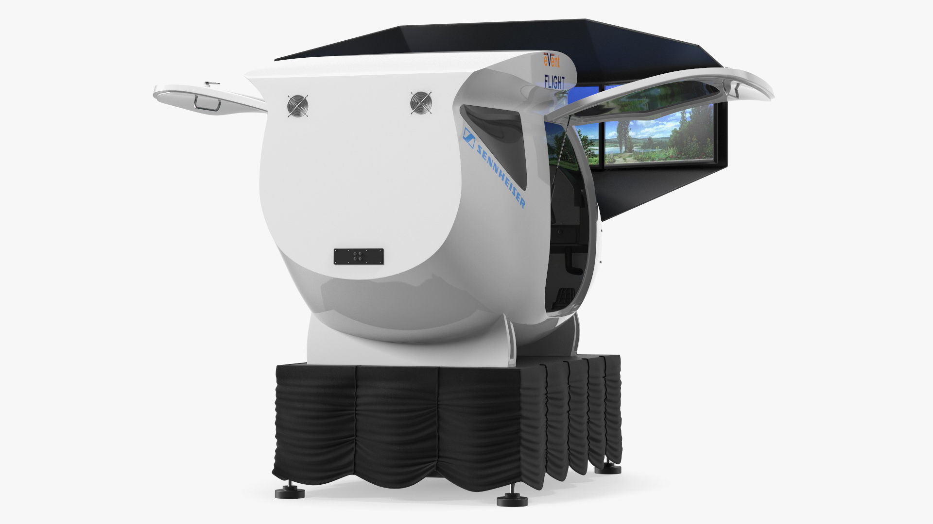 Flight Simulator Sennheiser BOT SC07 Rigged for Maya 3D