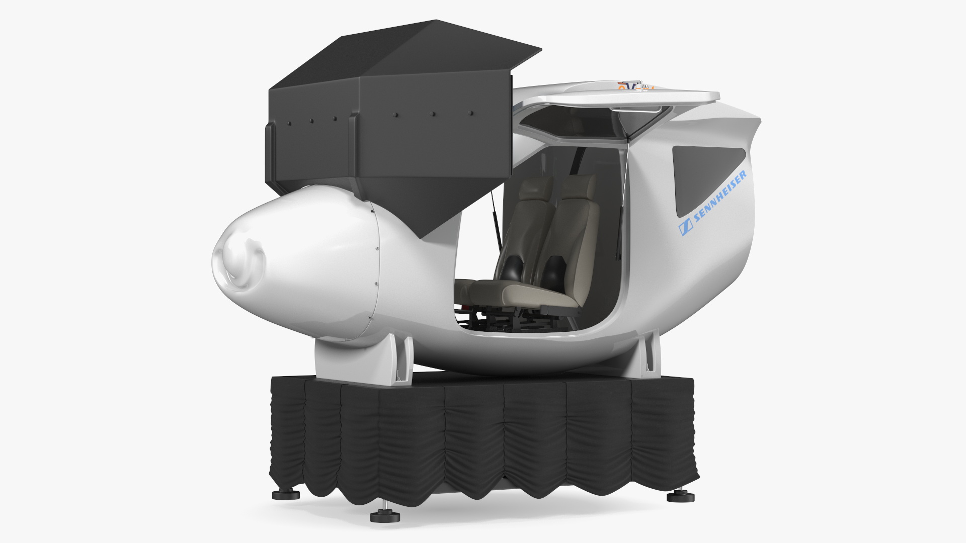 Flight Simulator Sennheiser BOT SC07 Rigged for Maya 3D