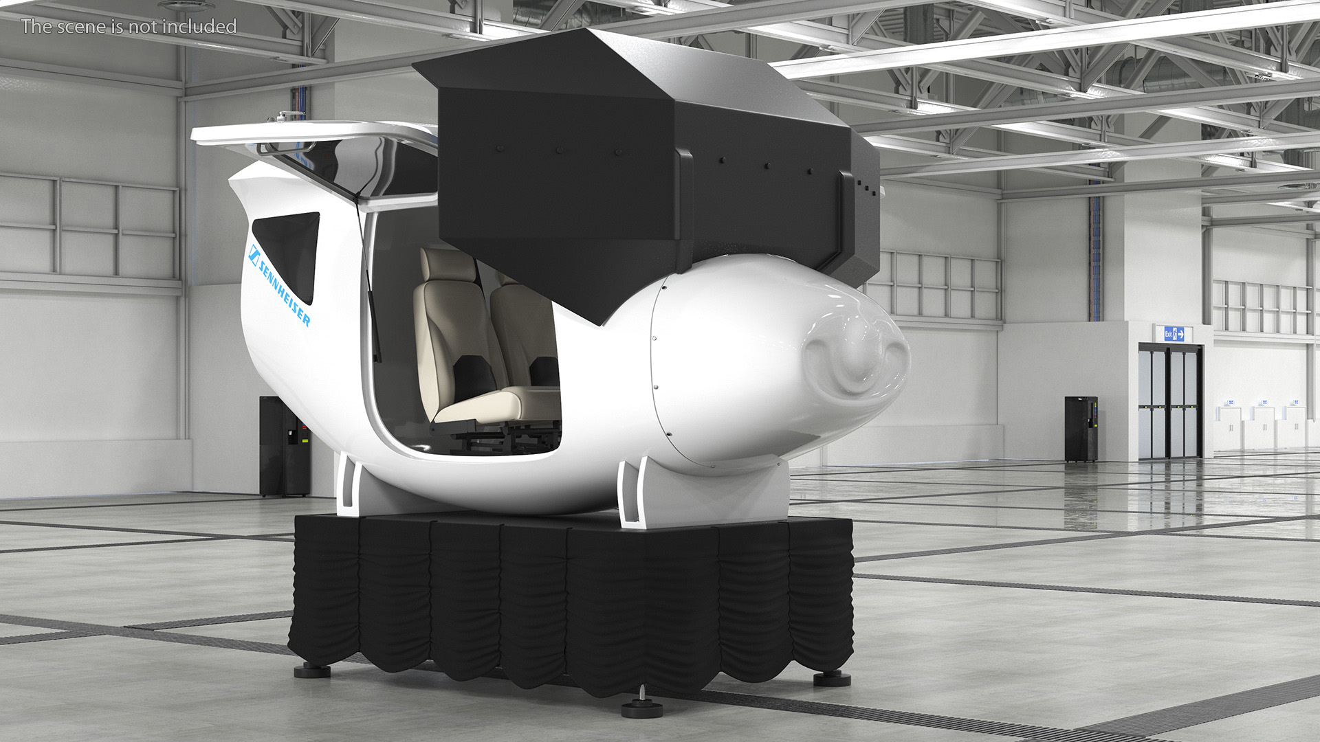 Flight Simulator Sennheiser BOT SC07 Rigged for Maya 3D