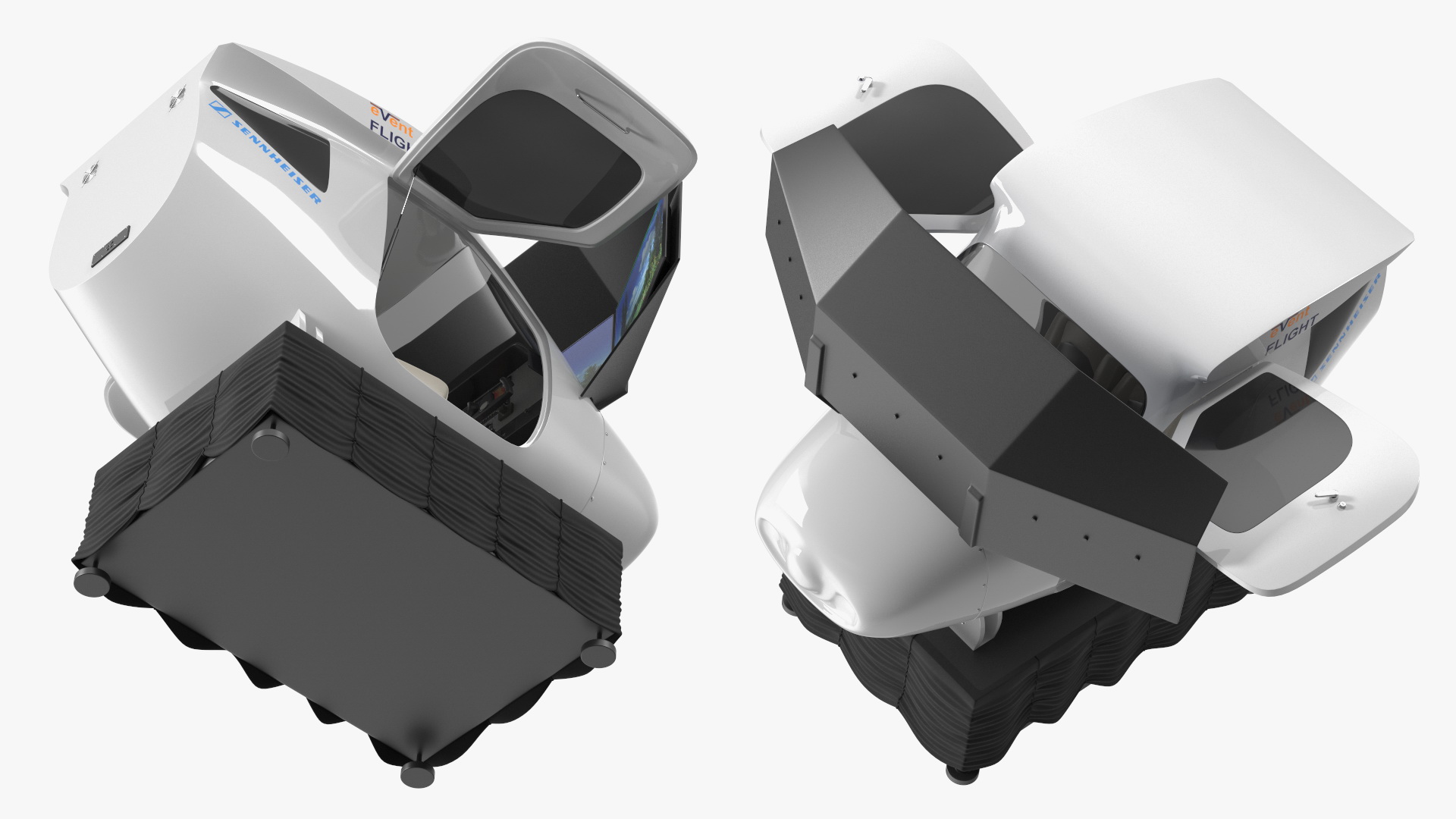 Flight Simulator Sennheiser BOT SC07 Rigged for Maya 3D