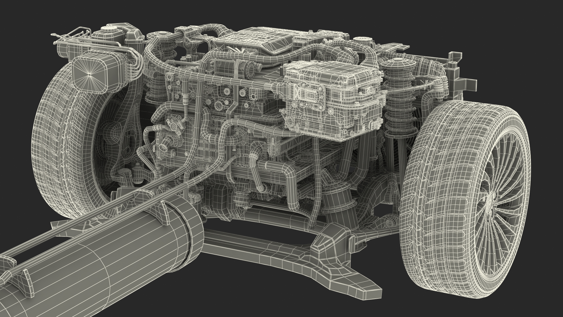 3D Toyota Mirai Hydrogen Fuel Cell System model