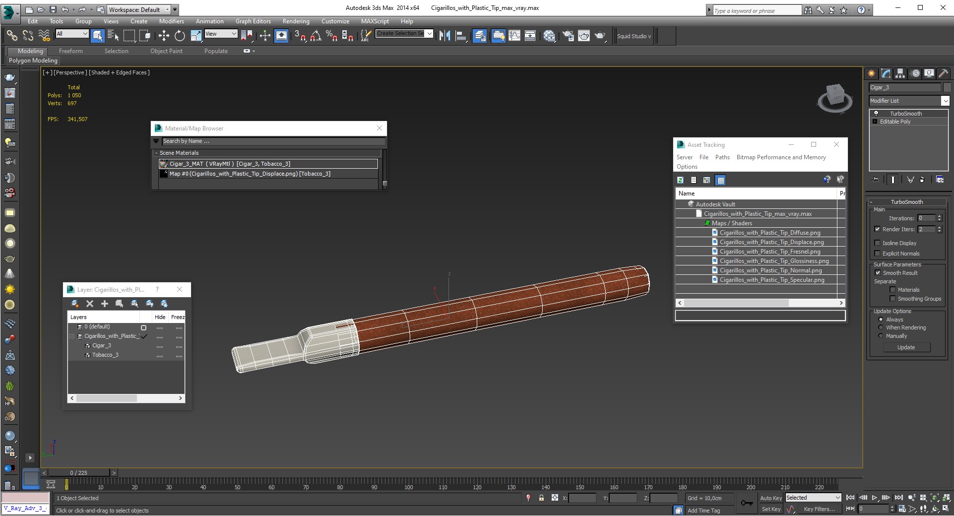Cigarillos with Plastic Tip 3D