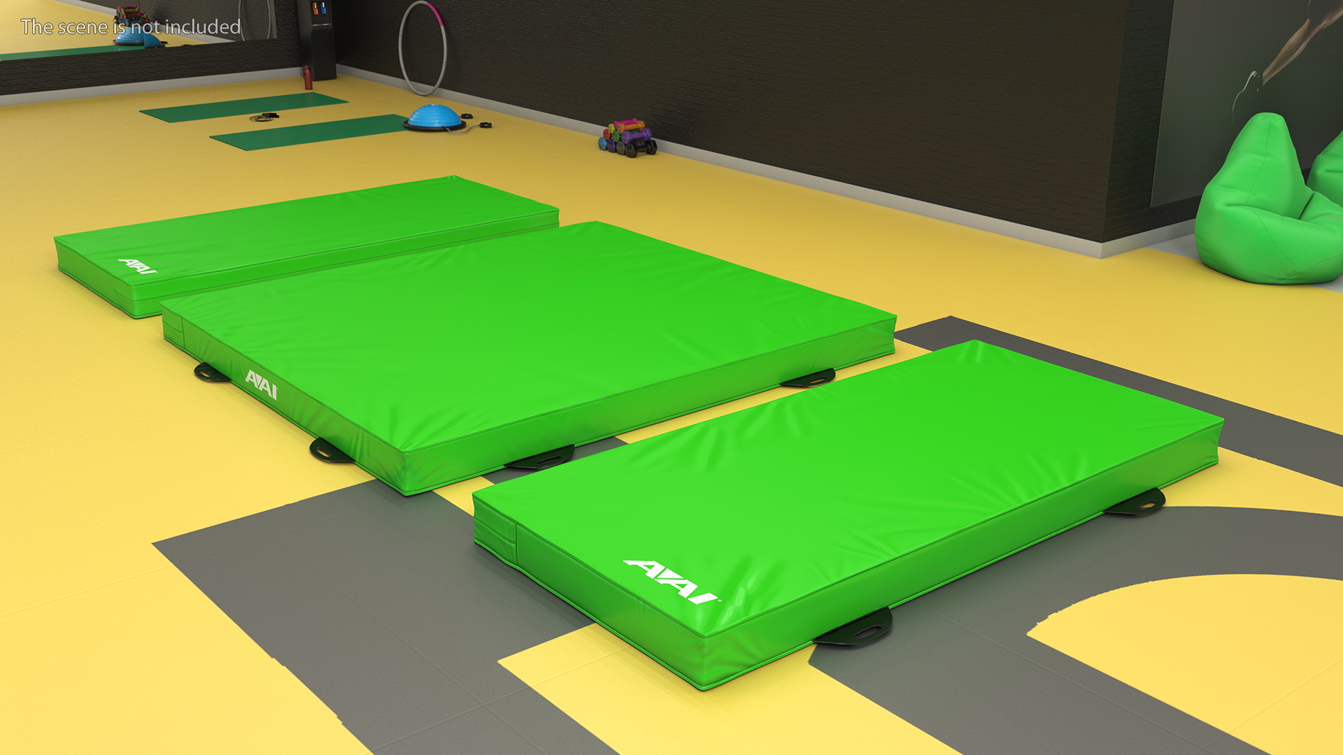 3D Sports Mat Green