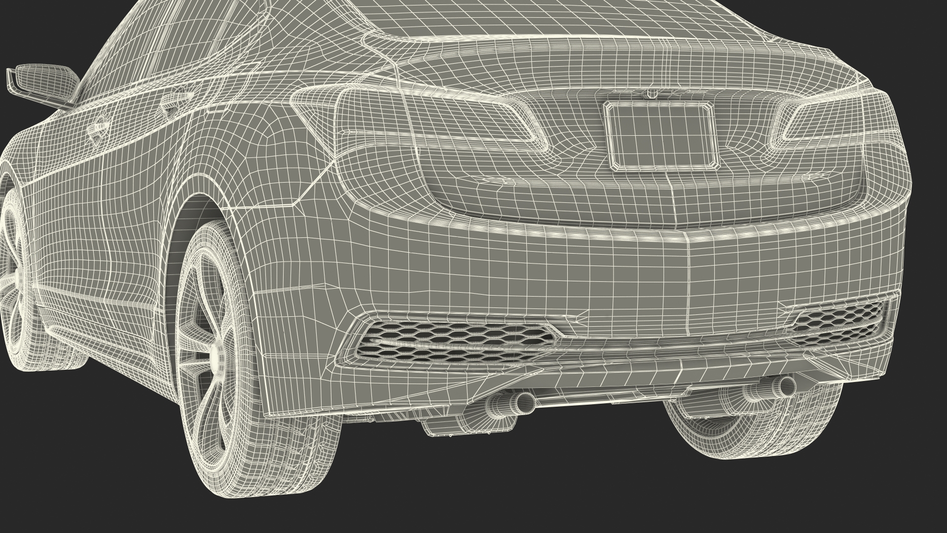 3D Luxury Sedan Generic Simple Interior