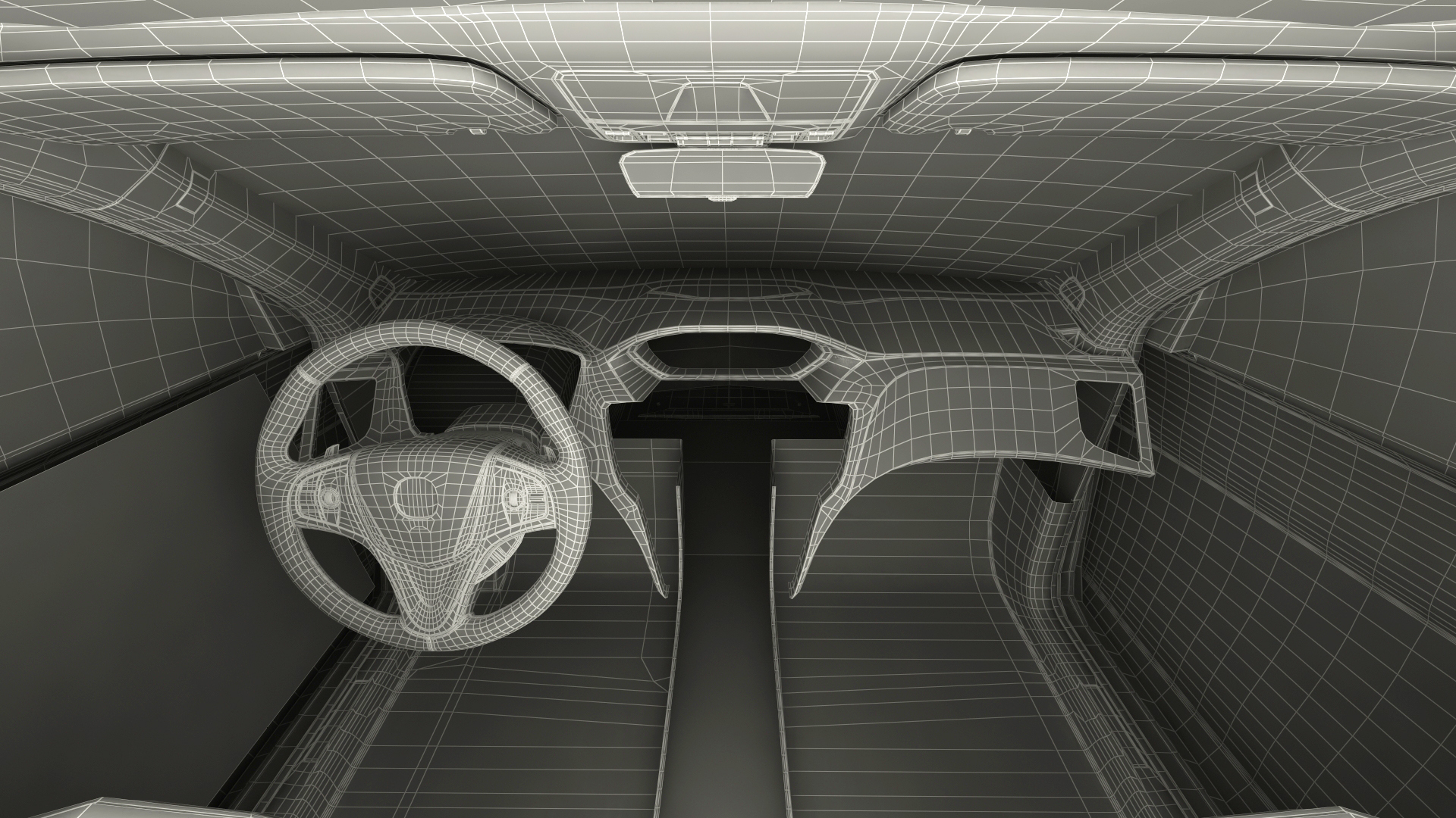 3D Luxury Sedan Generic Simple Interior