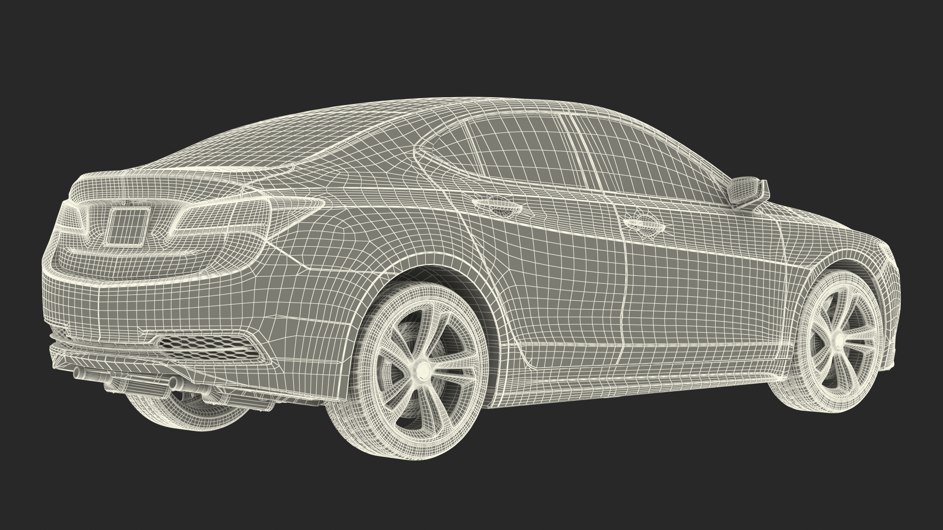 3D Luxury Sedan Generic Simple Interior