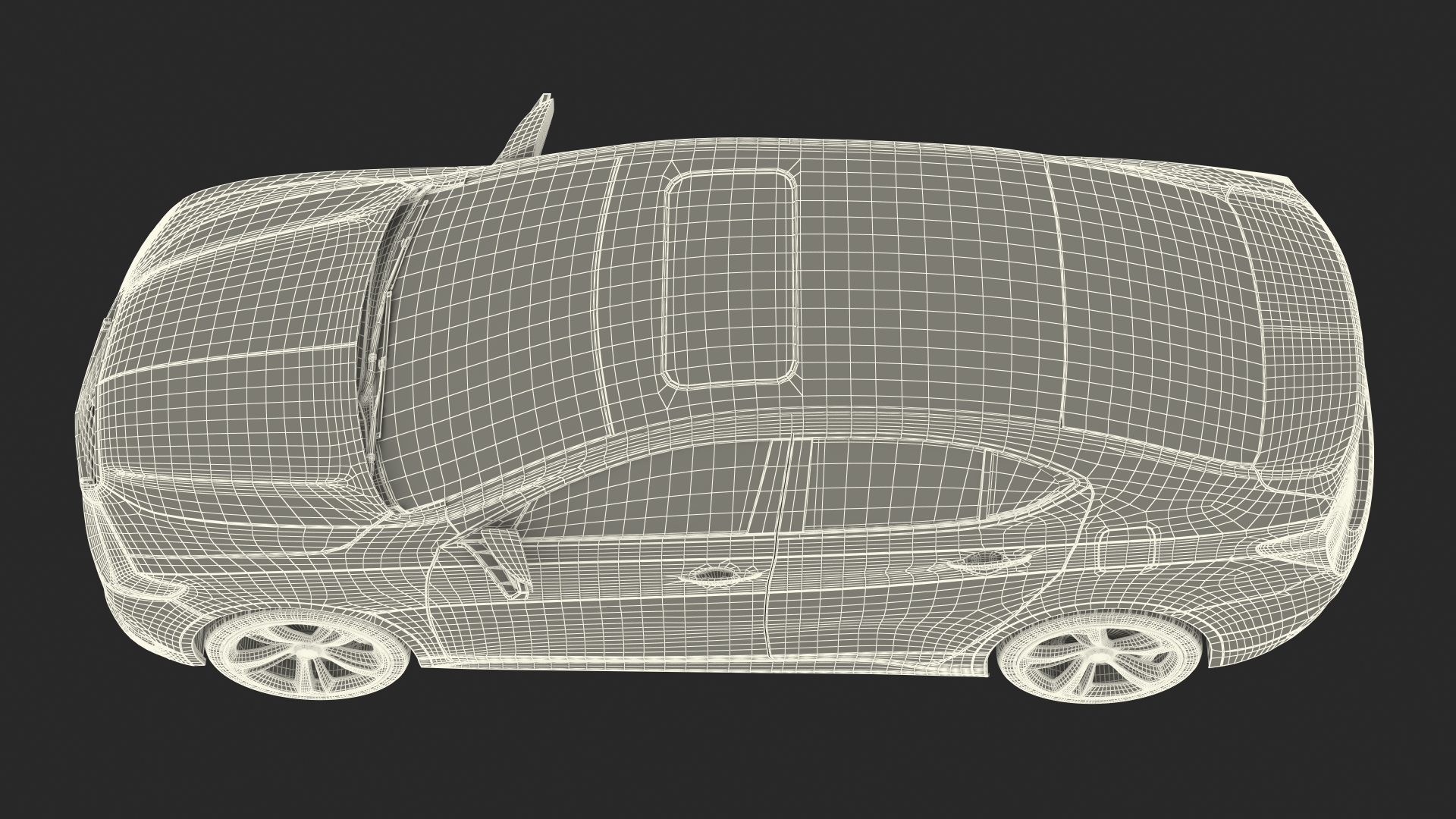 3D Luxury Sedan Generic Simple Interior