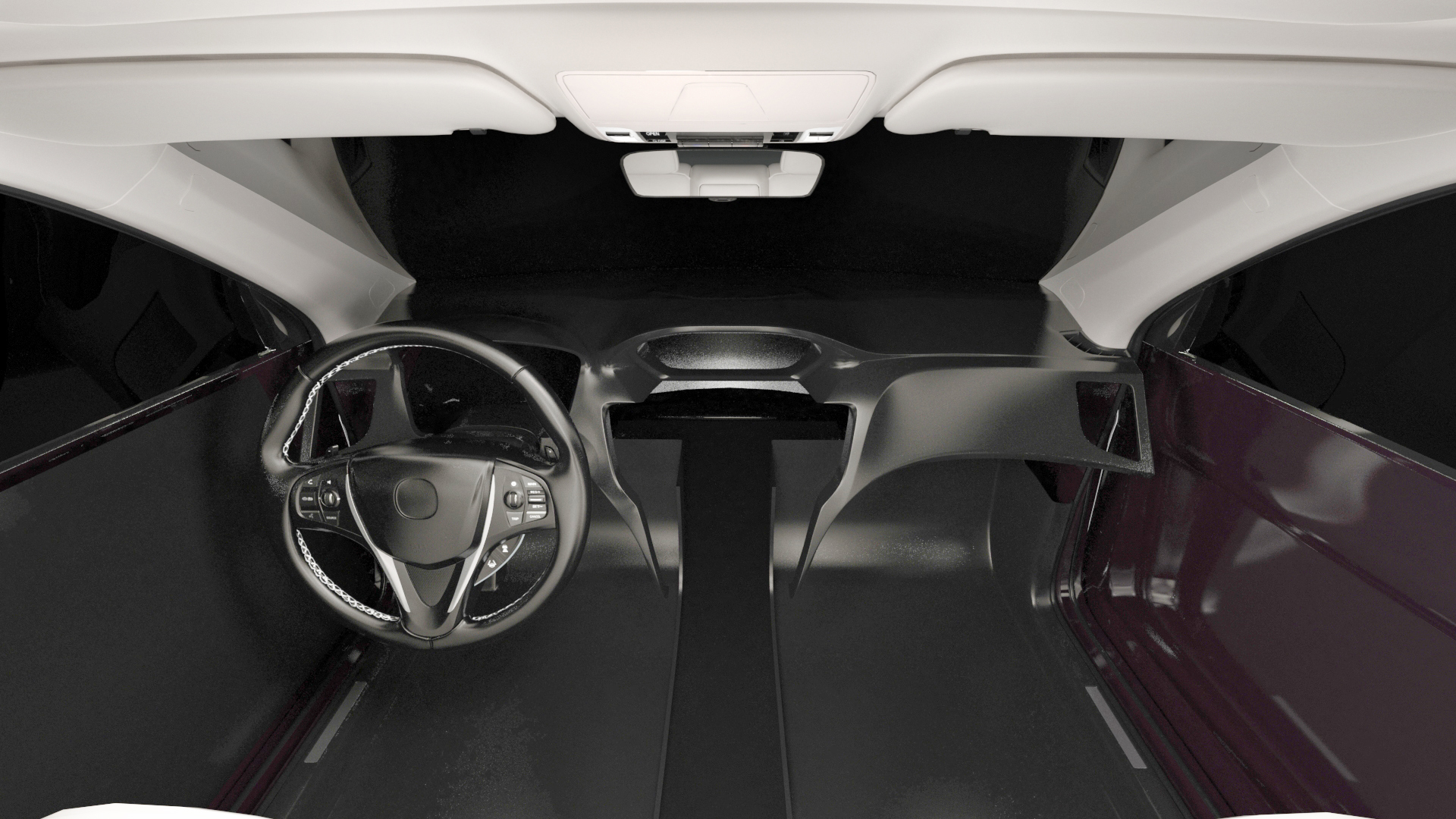 3D Luxury Sedan Generic Simple Interior
