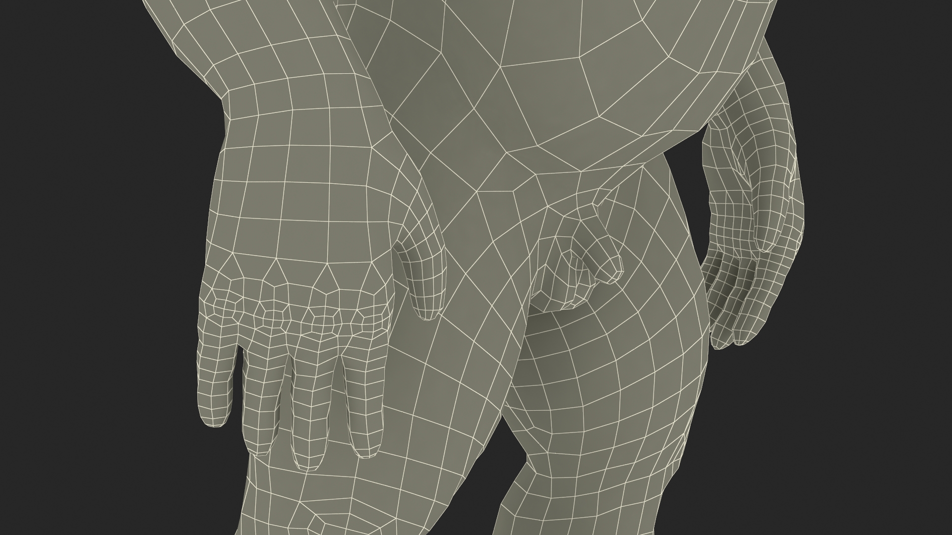 3D model Big Ape Gigantopithecus in Standing Pose