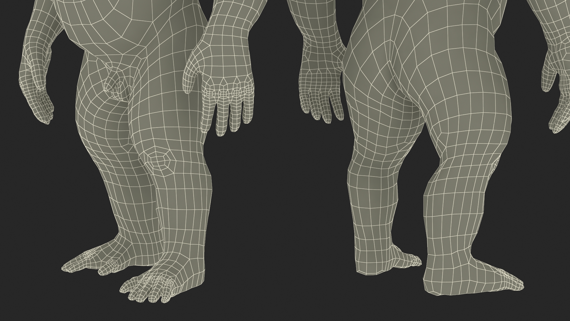 3D model Big Ape Gigantopithecus in Standing Pose