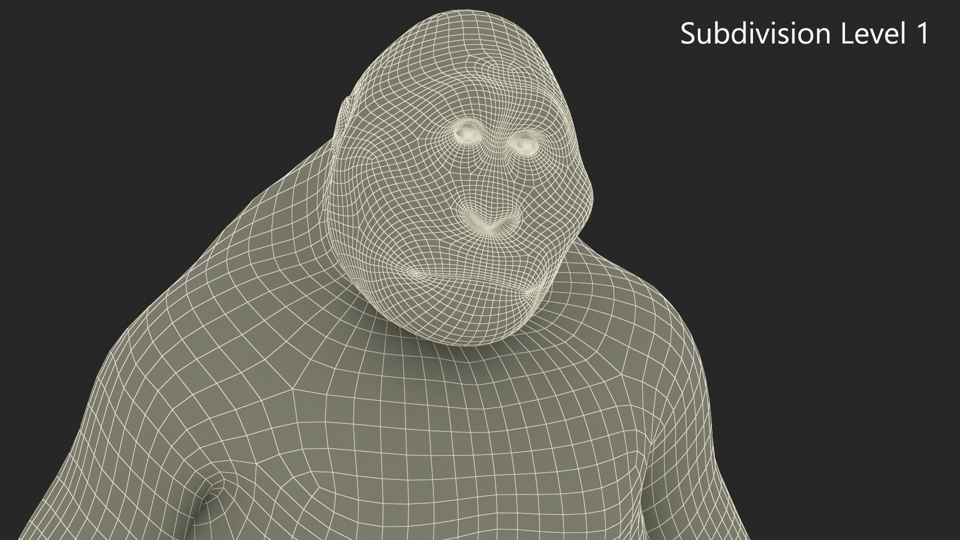 3D model Big Ape Gigantopithecus in Standing Pose