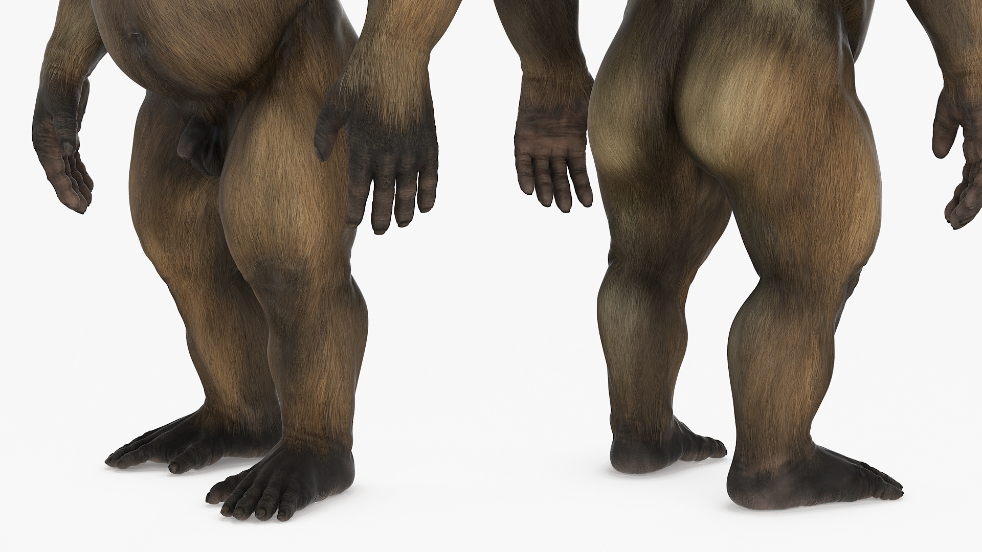 3D model Big Ape Gigantopithecus in Standing Pose