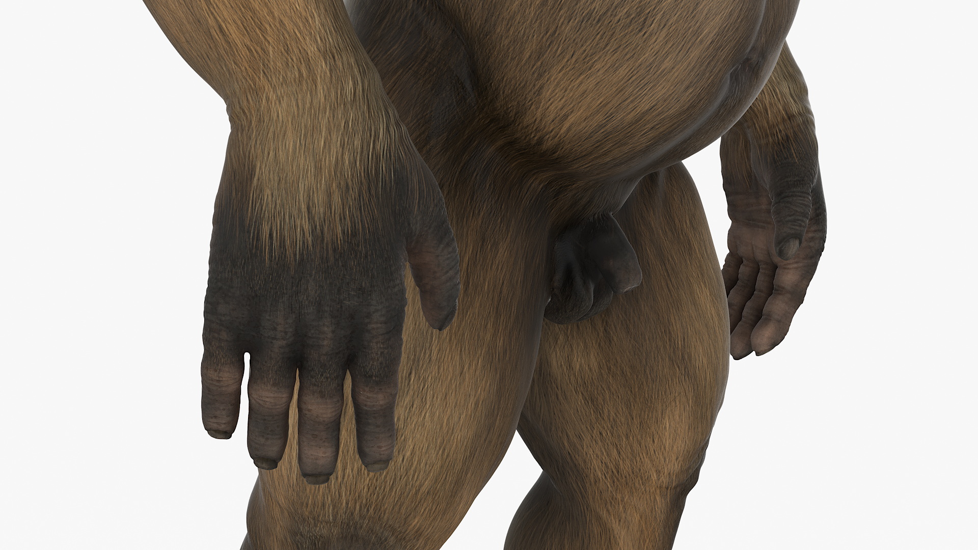 3D model Big Ape Gigantopithecus in Standing Pose