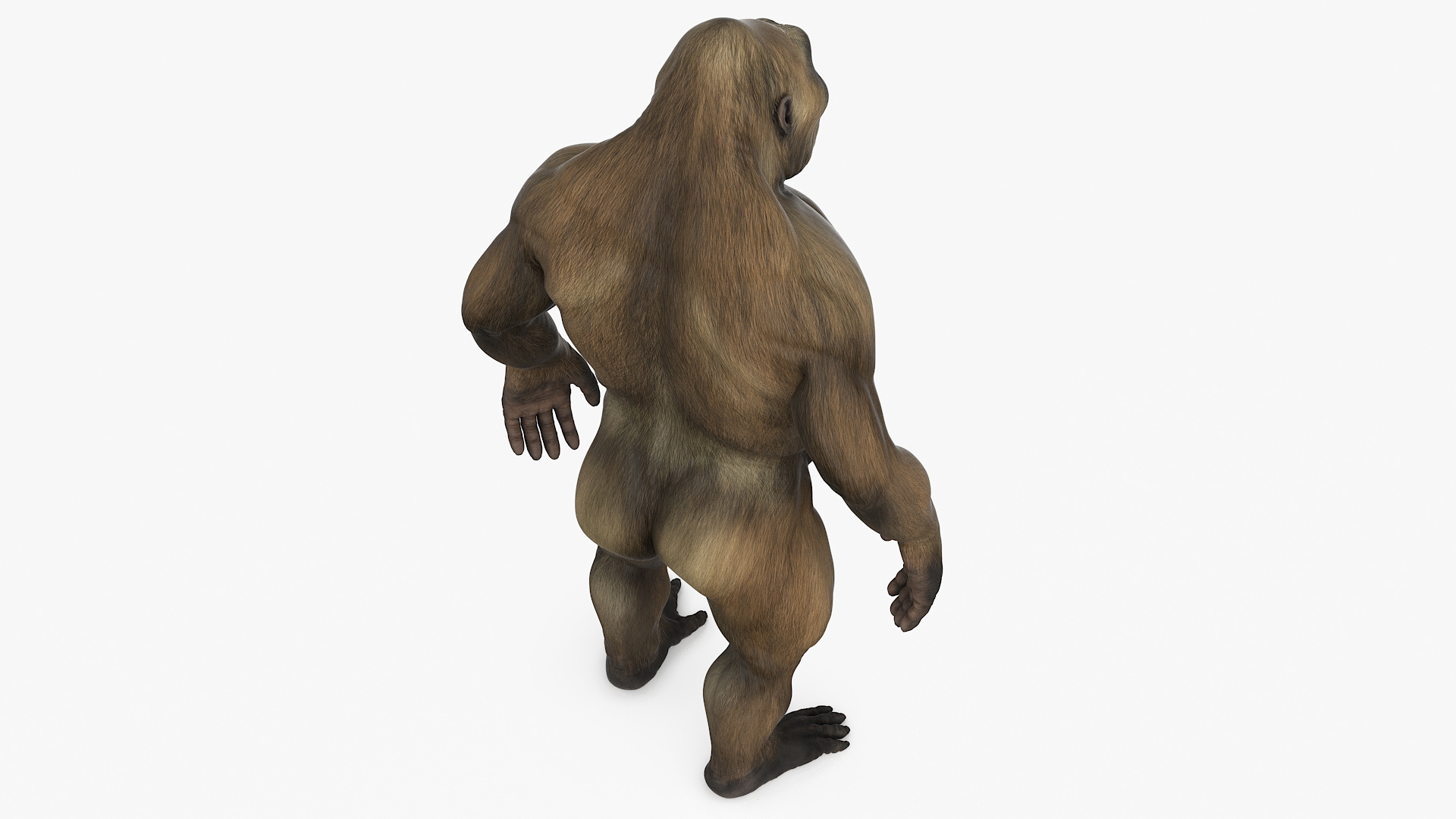 3D model Big Ape Gigantopithecus in Standing Pose