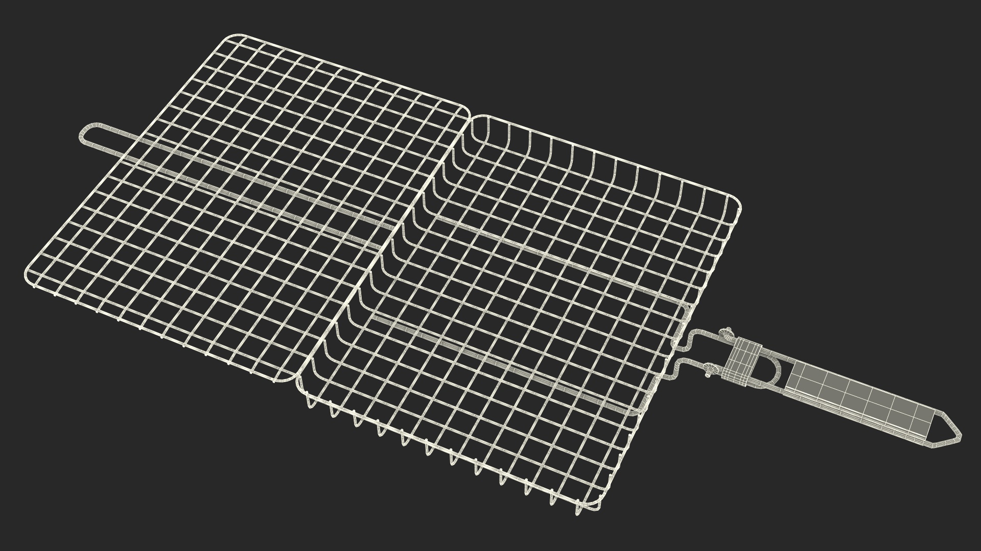 3D BBQ Handle Grill with Burger Patties