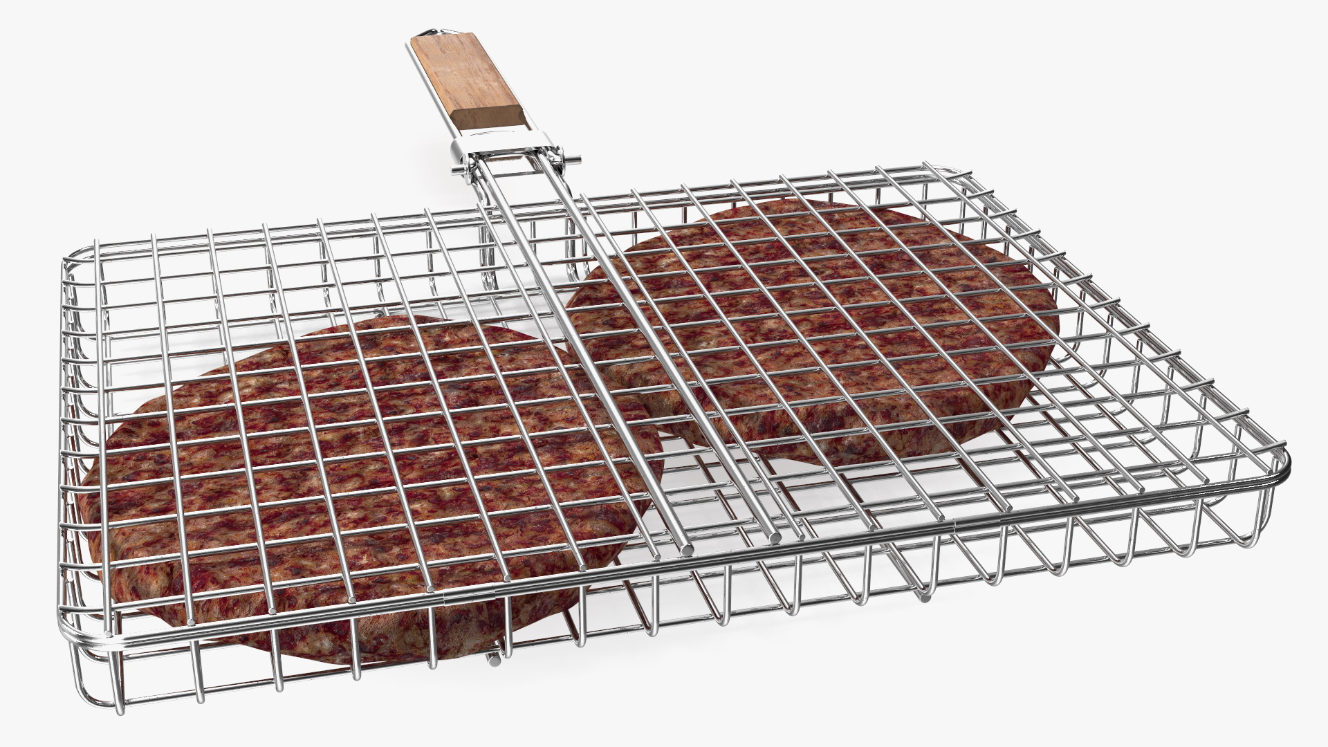 3D BBQ Handle Grill with Burger Patties
