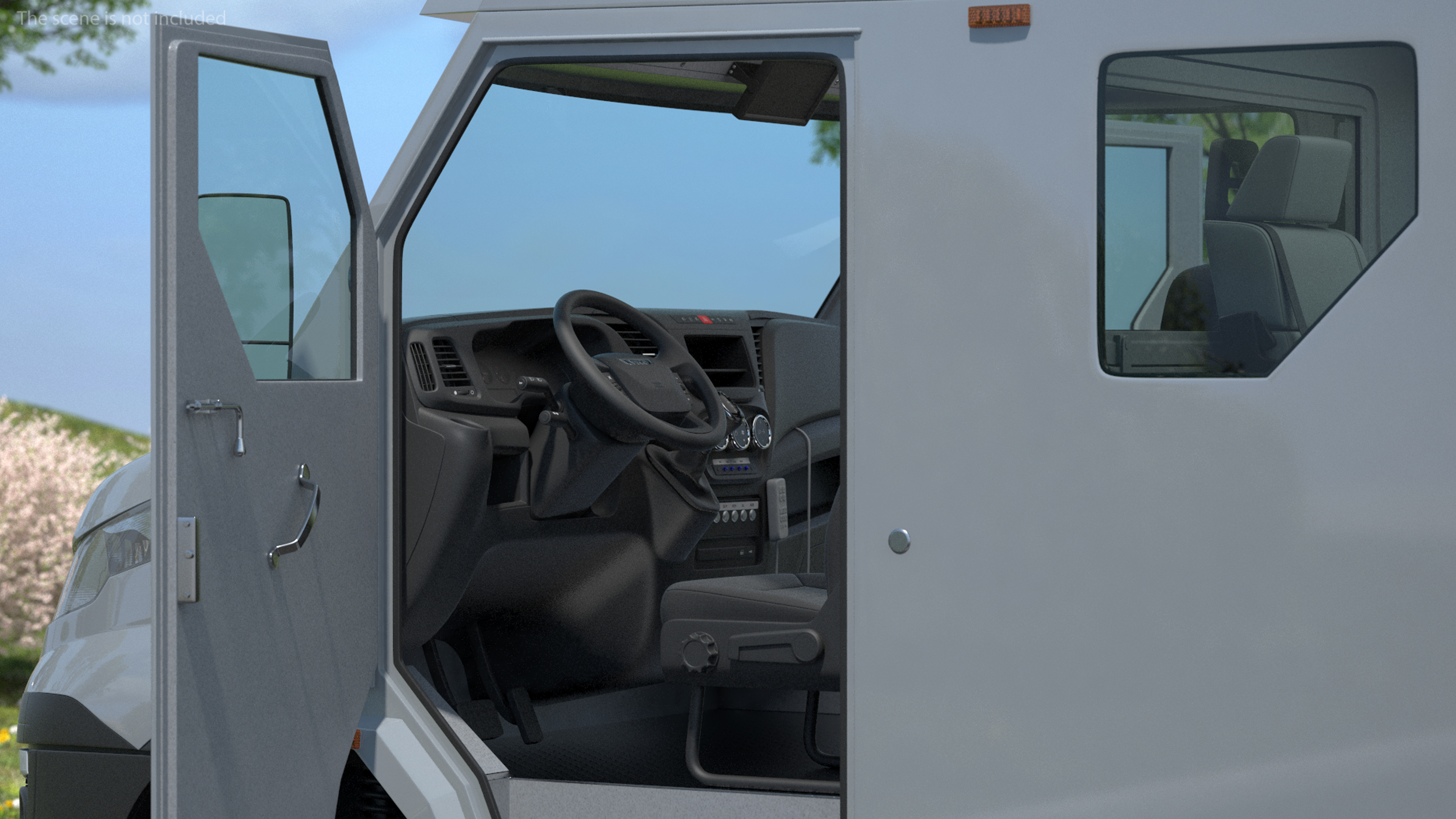 3D Armored Cash Transport Car Rigged model