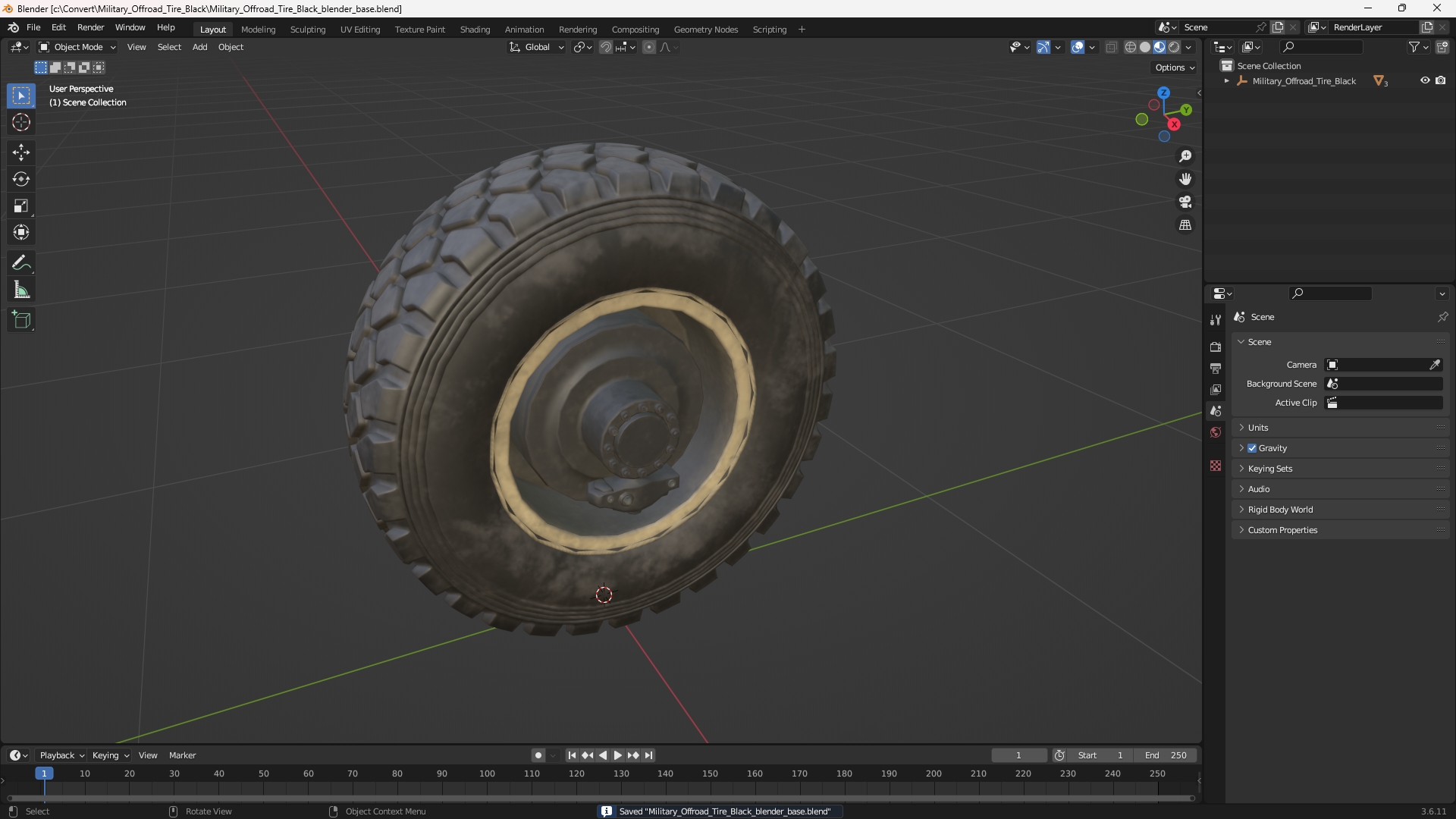 Military Offroad Tire Black - view 10
