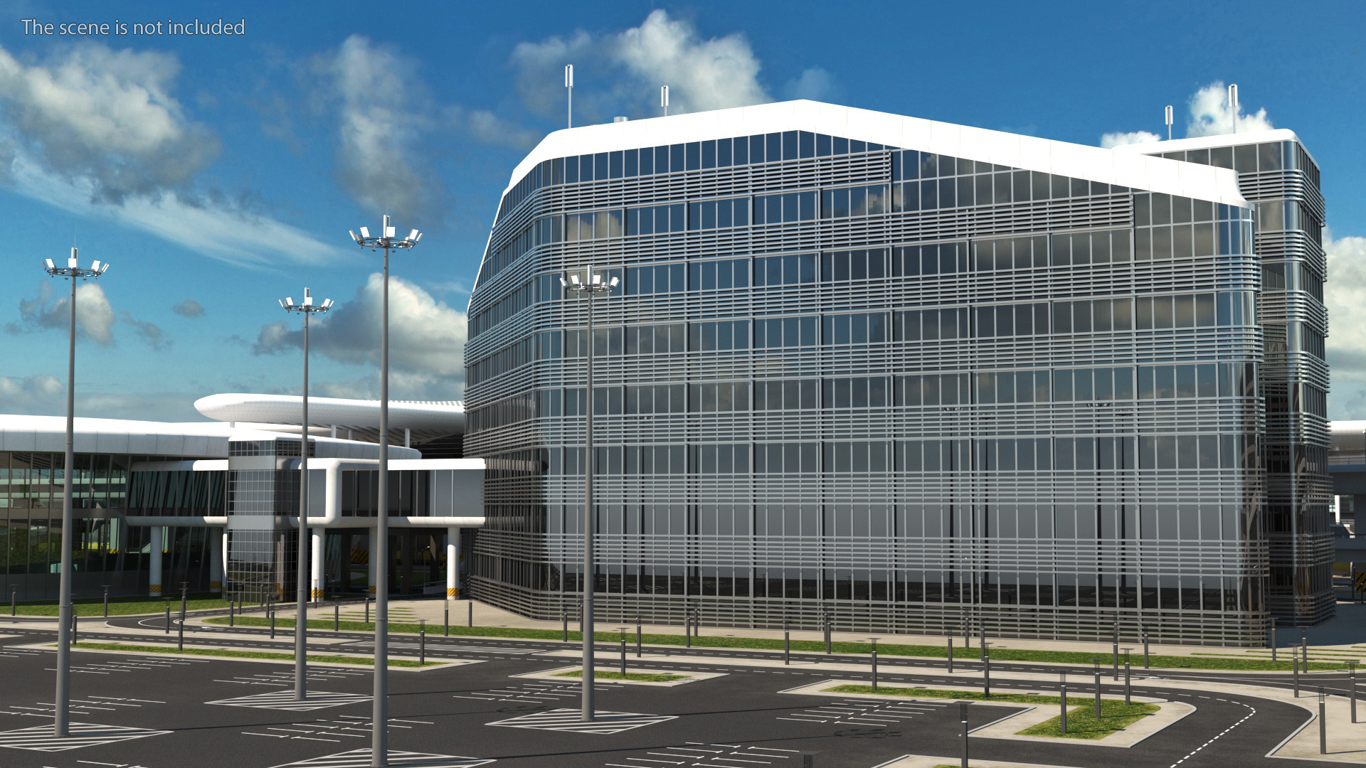 Airport Infrastructure with Aircrafts 3D