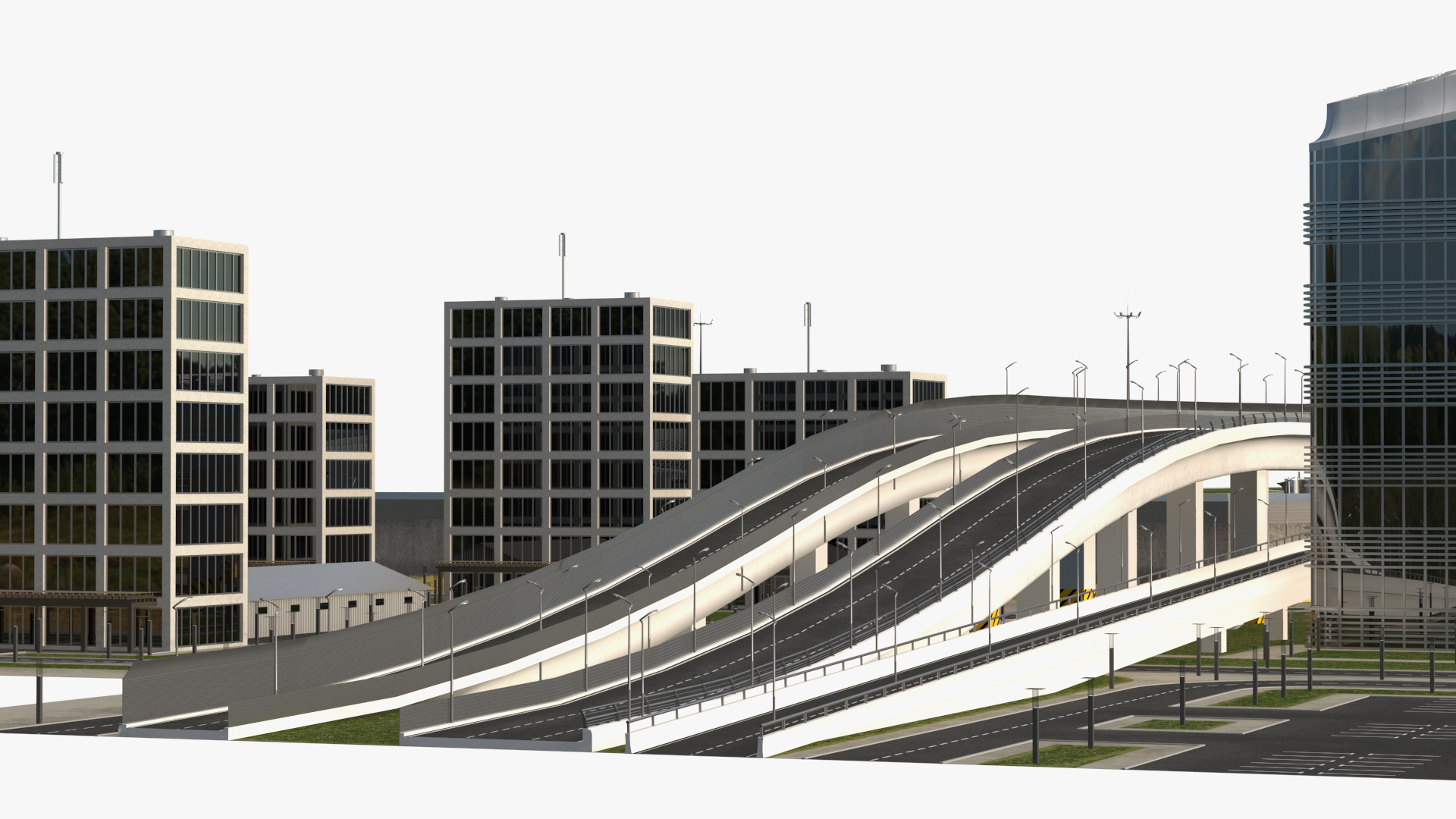 Airport Infrastructure with Aircrafts 3D