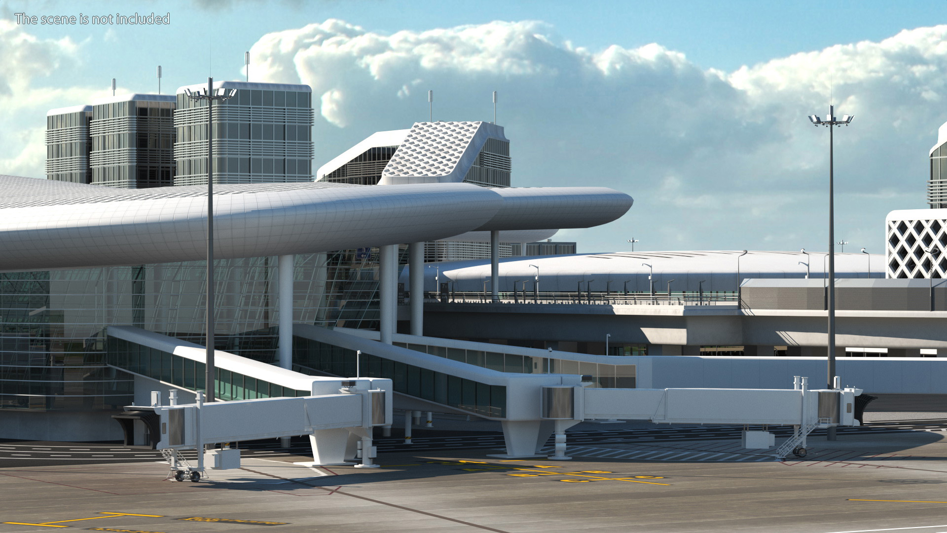 Airport Infrastructure with Aircrafts 3D