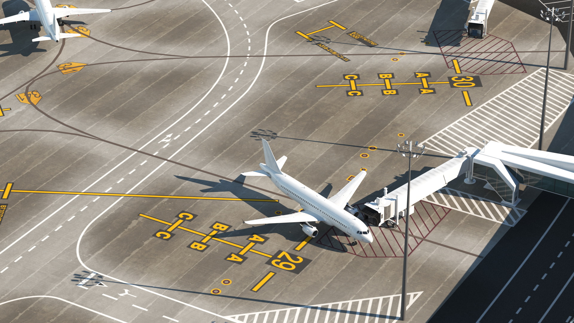 Airport Infrastructure with Aircrafts 3D