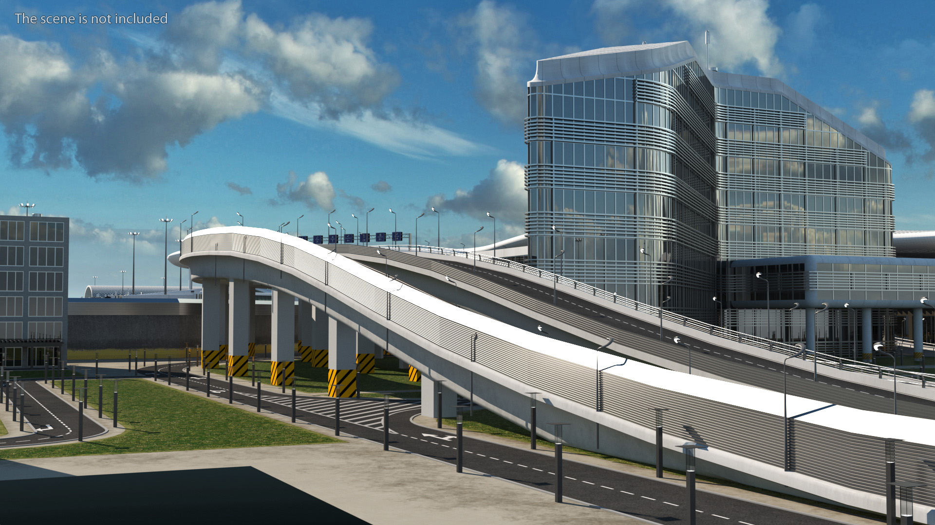 Airport Infrastructure with Aircrafts 3D