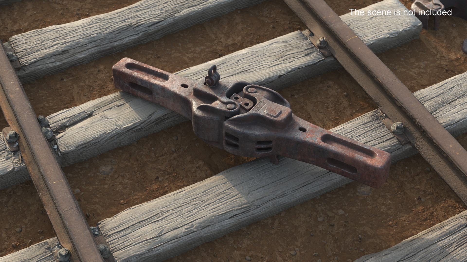 Janney Coupler Old Rusty 3D model