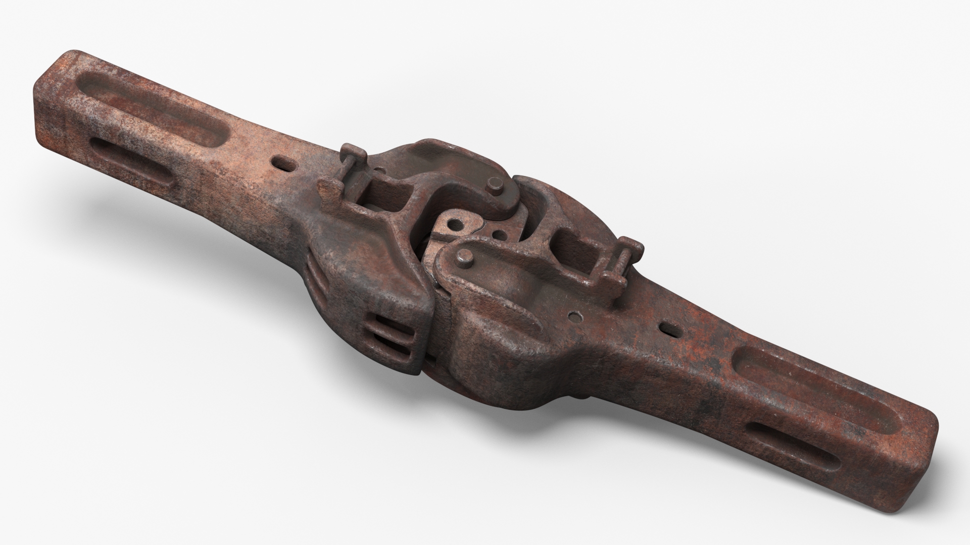 Janney Coupler Old Rusty 3D model