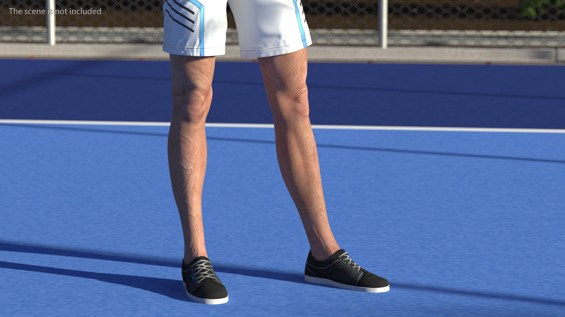 3D Chinese Elderly Man Badminton Style Rigged for Maya