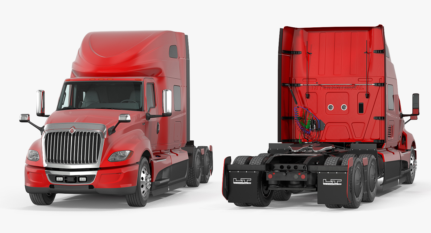 3D International LT625 Heavy Duty Truck Rigged model